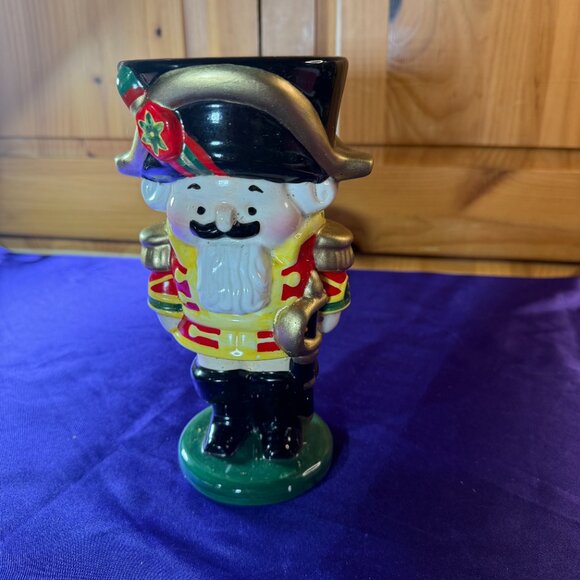 VTG ๐Teleflora Gift Nutcracker Ceramic Stein, Holiday Mug 16 fl oz - Picture 2 of 11